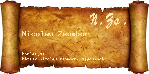 Nicolau Zsombor névjegykártya