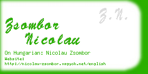 zsombor nicolau business card